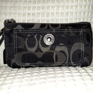 Coach Signature Black & Grey Large Wrislet